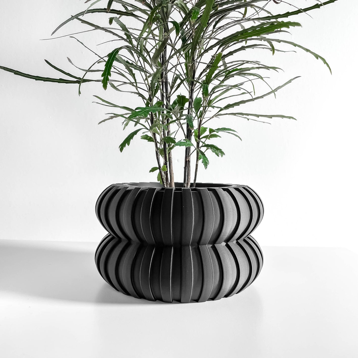 Modern planter, Japandi succulent container, artdeco desktop herb holder, minimalist