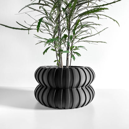 Modern planter, Japandi succulent container, artdeco desktop herb holder, minimalist