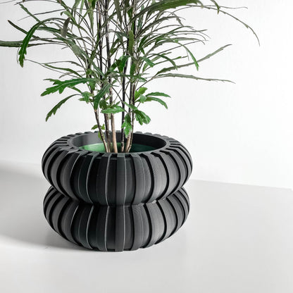 Modern planter, Japandi succulent container, artdeco desktop herb holder, minimalist