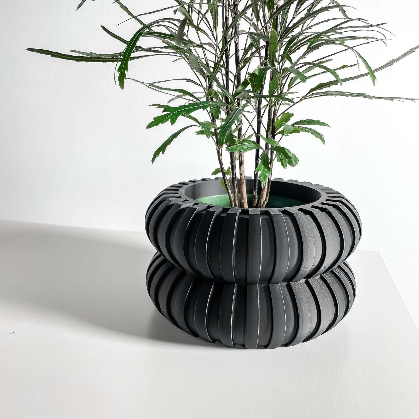 Modern planter, Japandi succulent container, artdeco desktop herb holder, minimalist