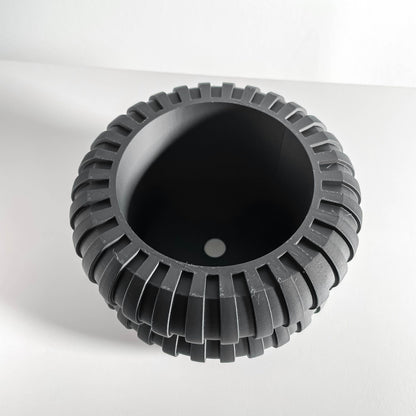 Modern planter, Japandi succulent container, artdeco desktop herb holder, minimalist