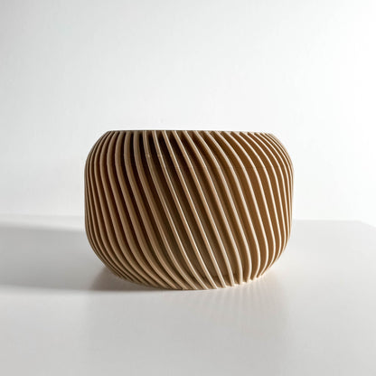 Lidded Jar, Twist Lid Vanity Organizer, Desk Catchall, Contemporary Scandinavian