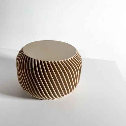 Lidded Jar, Twist Lid Vanity Organizer, Desk Catchall, Contemporary Scandinavian