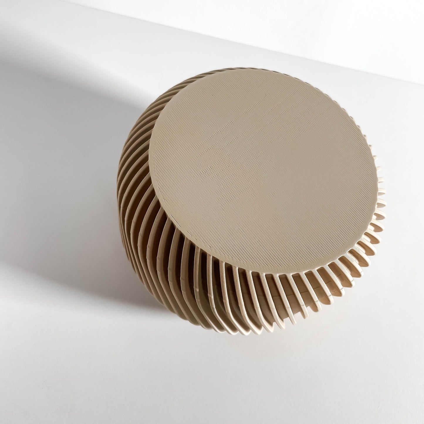 Lidded Jar, Twist Lid Vanity Organizer, Desk Catchall, Contemporary Scandinavian