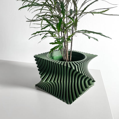 Geometric Planter, Minimalist Cubic Herb Holder, Succulent Display, Japandi Desktop