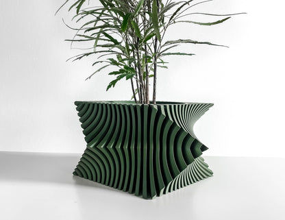 Geometric Planter, Minimalist Cubic Herb Holder, Succulent Display, Japandi Desktop