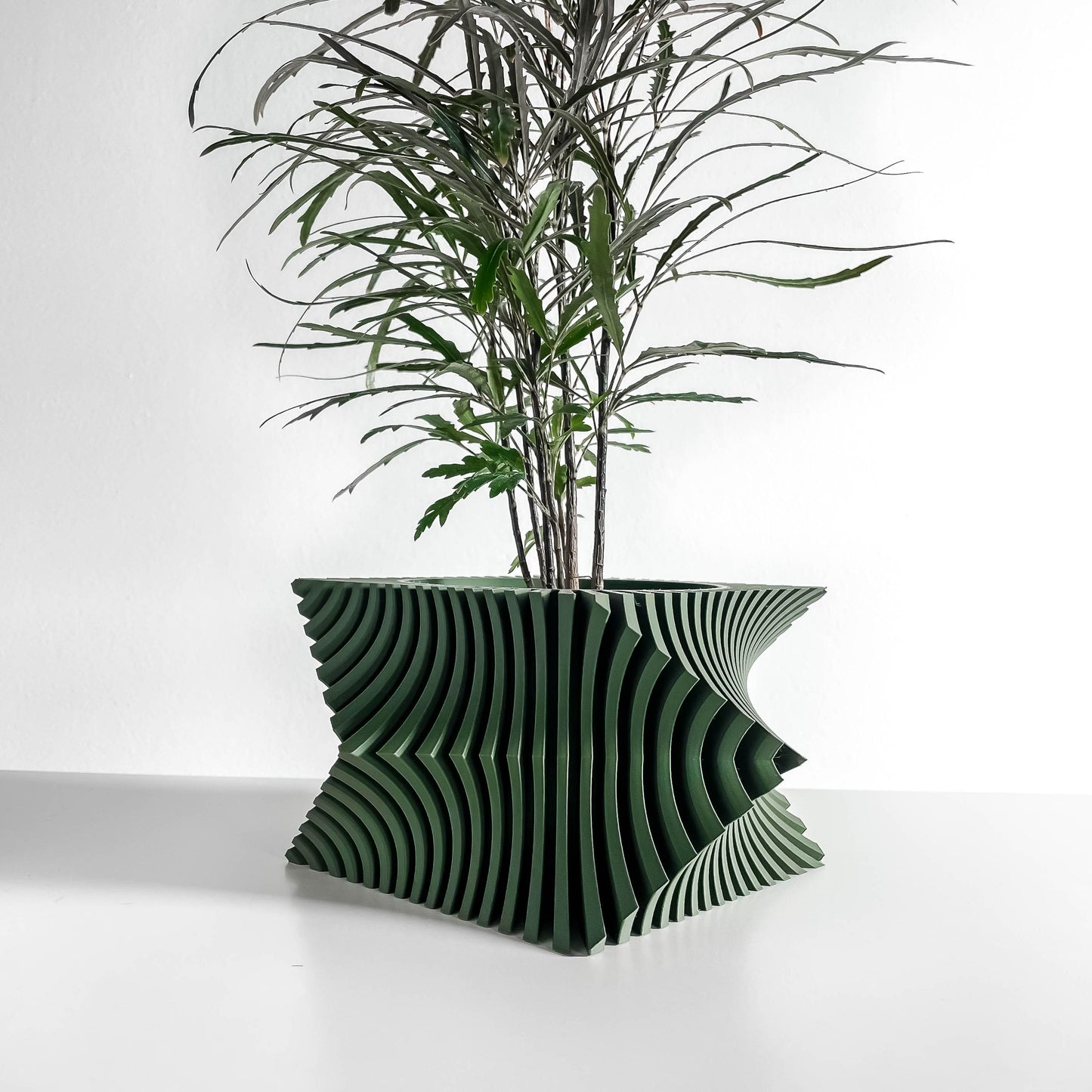 Geometric Planter, Minimalist Cubic Herb Holder, Succulent Display, Japandi Desktop