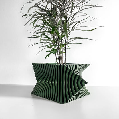 Geometric Planter, Minimalist Cubic Herb Holder, Succulent Display, Japandi Desktop