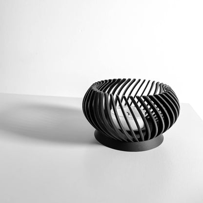 Candle Holder, Sculptural Geometric Tealight Votive, Minimalist Nordic Tabletop Accent