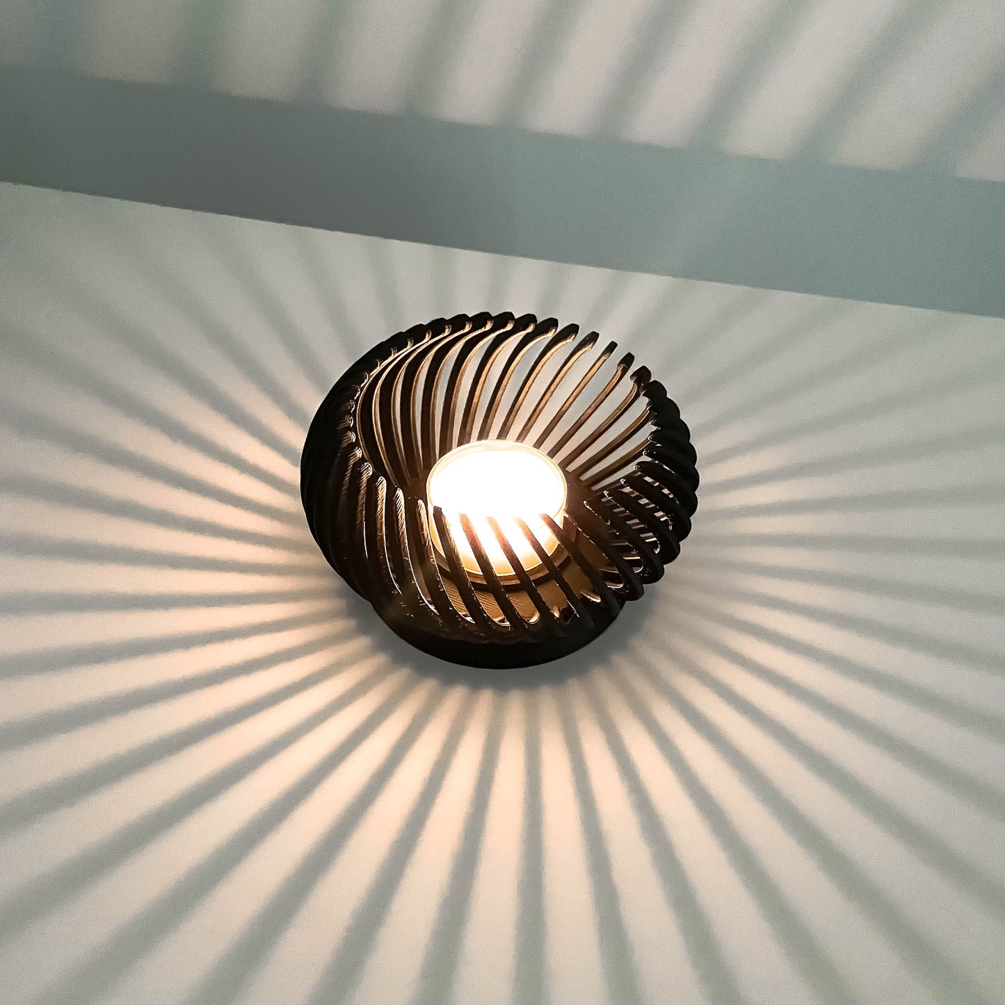 Candle Holder, Sculptural Geometric Tealight Votive, Minimalist Nordic Tabletop Accent