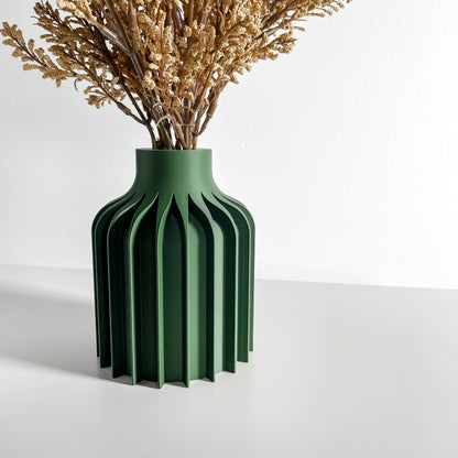 Contemporary Sculptural Vase, Curved Table Decor, Floral Desktop Planter, Gallery