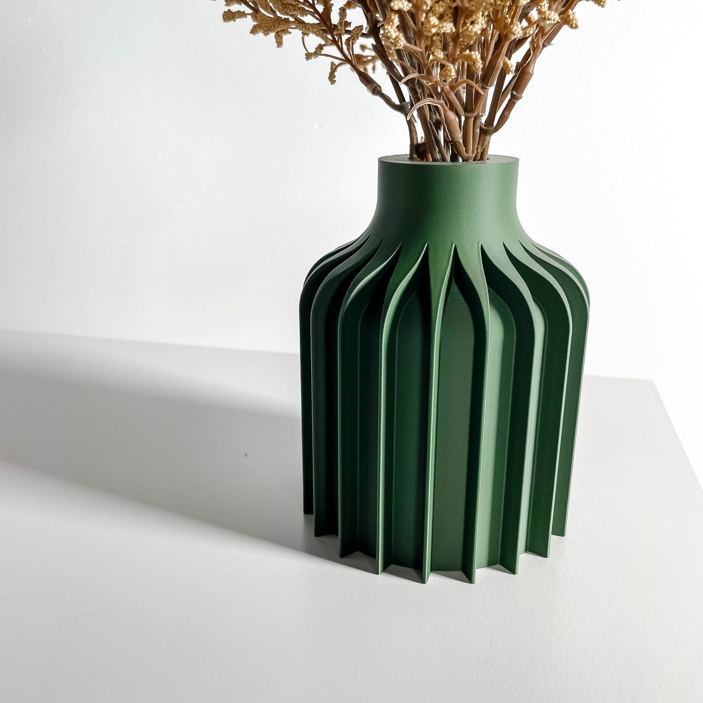 Modernist Vase, Curved Table Decor, Floral Display, Desk Planter, Organic Shape, Accentware, Gallery inspired