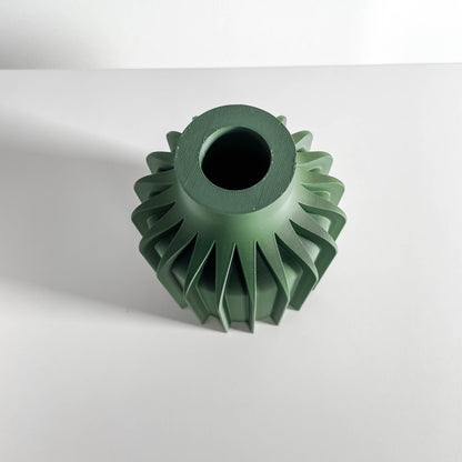 Contemporary Sculptural Vase, Curved Table Decor, Floral Desktop Planter, Gallery