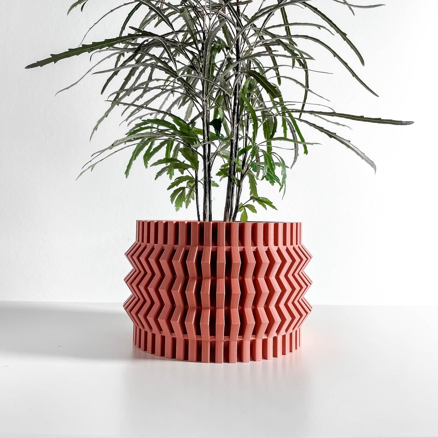 Planter Pot, Geometric Plant Holder, Desk Herb Container, Minimalist Accent, Home Decor