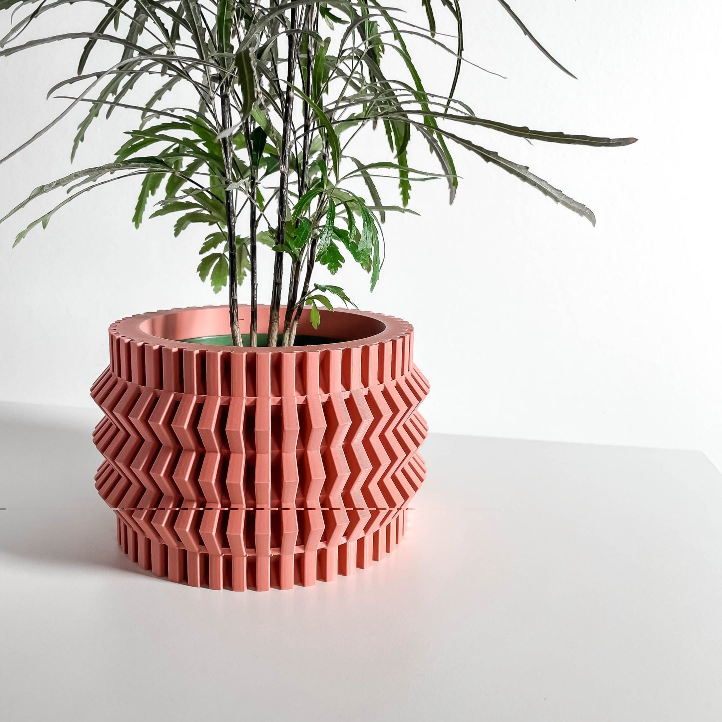 Planter Pot, Geometric Plant Holder, Desk Herb Container, Minimalist Accent, Home Decor