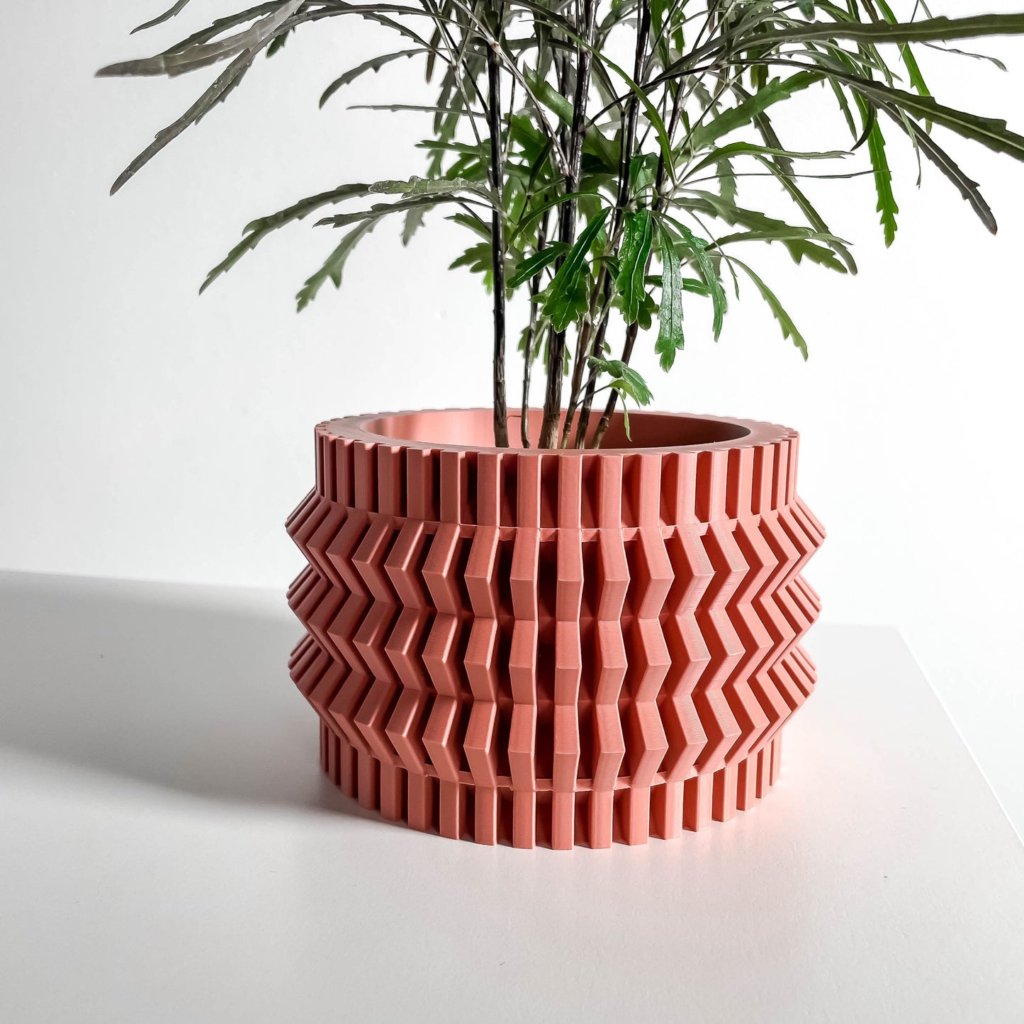 Planter Pot, Geometric Plant Holder, Desk Herb Container, Minimalist Accent, Home Decor