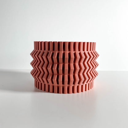 Planter Pot, Geometric Plant Holder, Desk Herb Container, Minimalist Accent, Home Decor