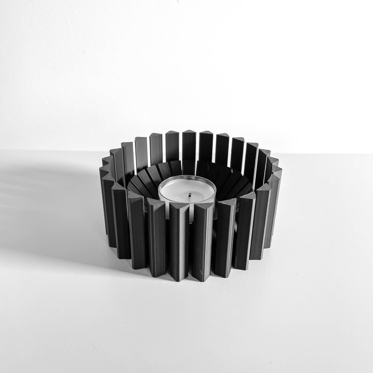 tealight holder, modern candle vessel, boho tabletop accent, scandinavian minimalist