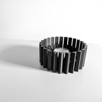 tealight holder, modern candle vessel, boho tabletop accent, scandinavian minimalist