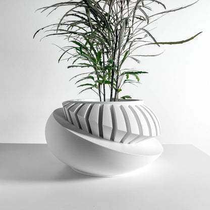 Planter Pot, Sculptural Vessel, Indoor Herb Container, Succulent Desk Organizer.