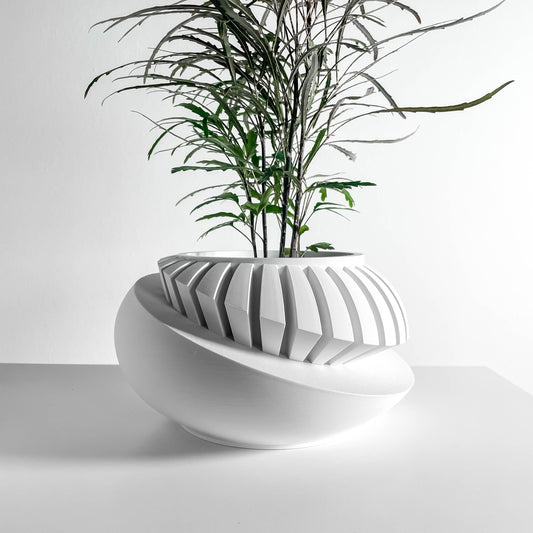 Planter Pot, Sculptural Vessel, Indoor Herb Container, Succulent Desk Organizer.