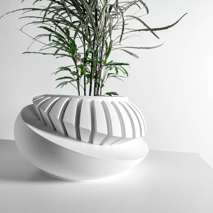 Planter Pot, Sculptural Vessel, Indoor Herb Container, Succulent Desk Organizer.