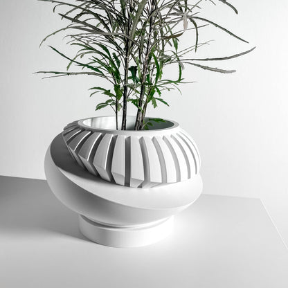 Planter Pot, Sculptural Vessel, Indoor Herb Container, Succulent Desk Organizer.