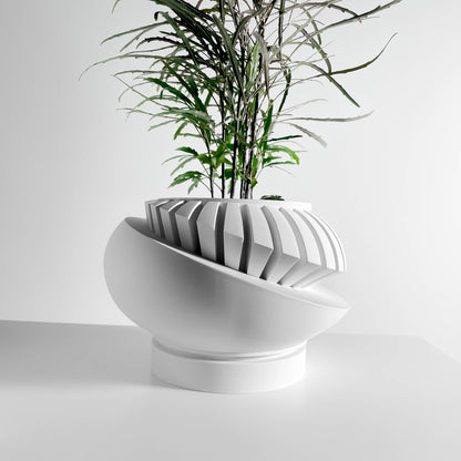 Planter Pot, Sculptural Vessel, Indoor Herb Container, Succulent Desk Organizer.