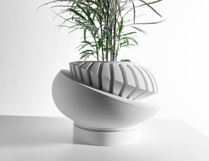 Planter Pot, Sculptural Vessel, Indoor Herb Container, Succulent Desk Organizer.