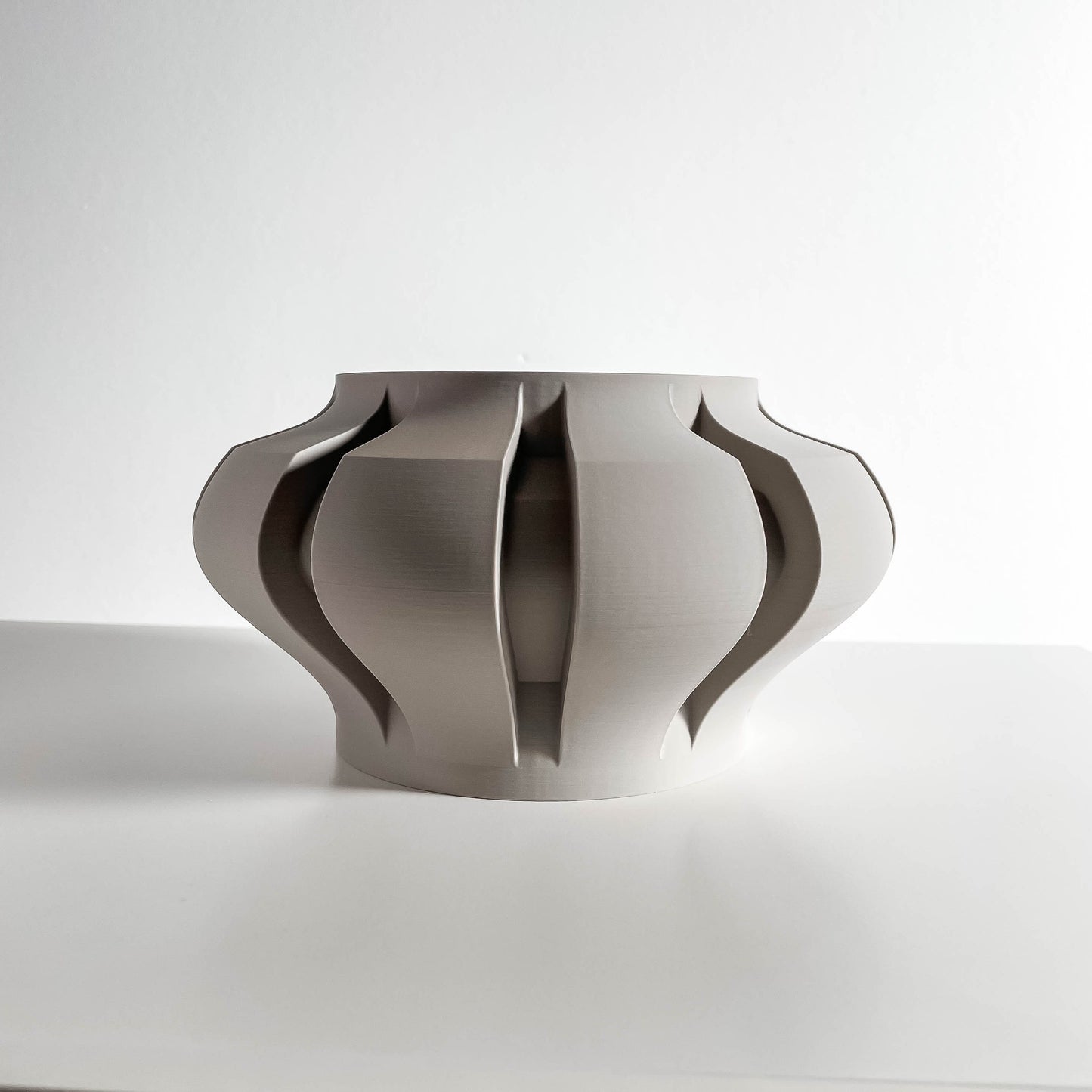 Planter Pot, Geometric Sculptural Vessel, Desktop Organizer, Minimalist Modern Accent