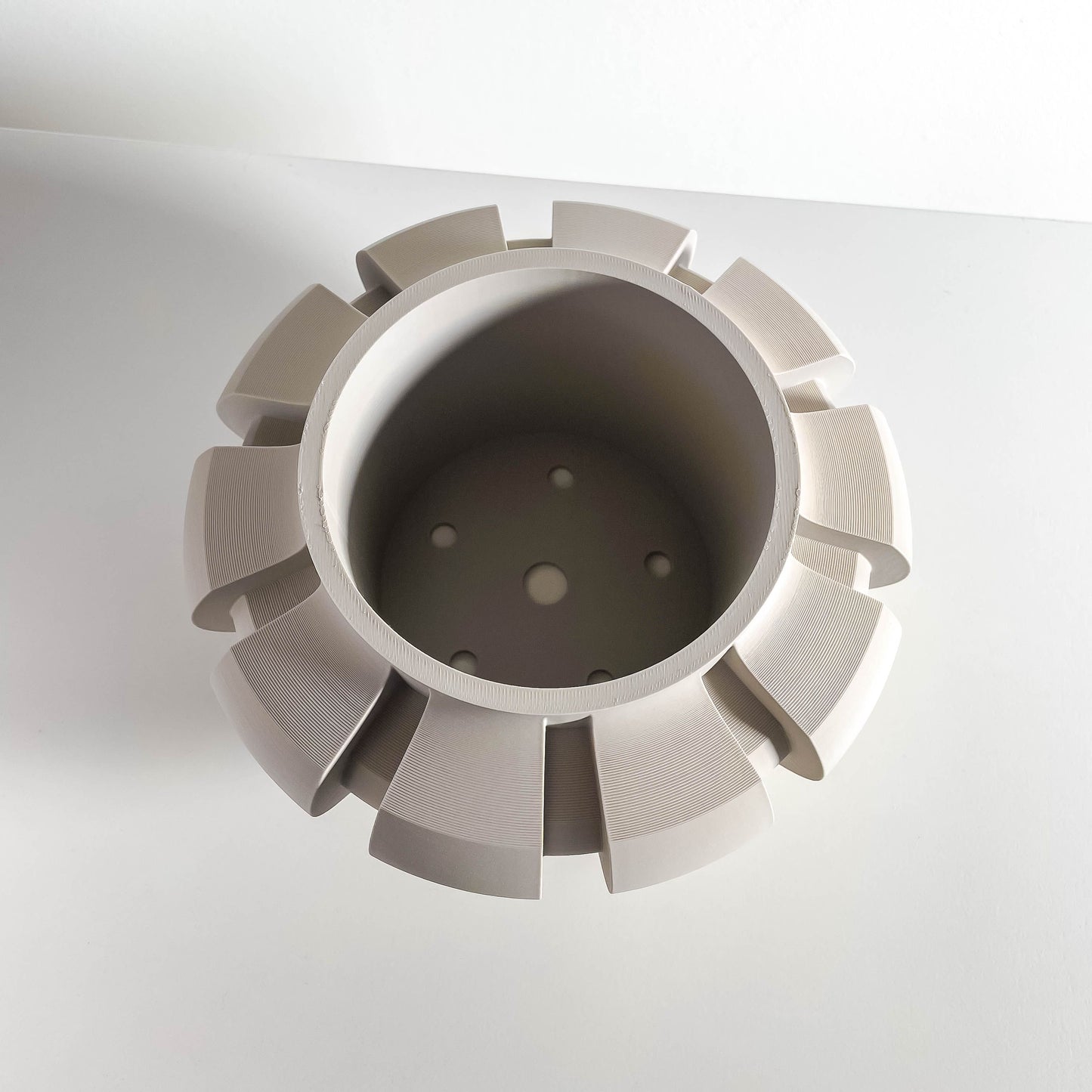 Planter Pot, Geometric Sculptural Vessel, Desktop Organizer, Minimalist Modern Accent