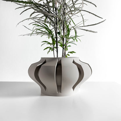 Planter Pot, Geometric Sculptural Vessel, Desktop Organizer, Minimalist Modern Accent