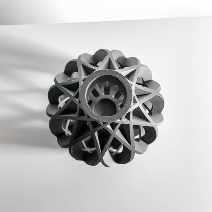 Modern Vase, Textured Tabletop Sculpture, Ribbed Flower Holder, Elegant Accent, Minimalist