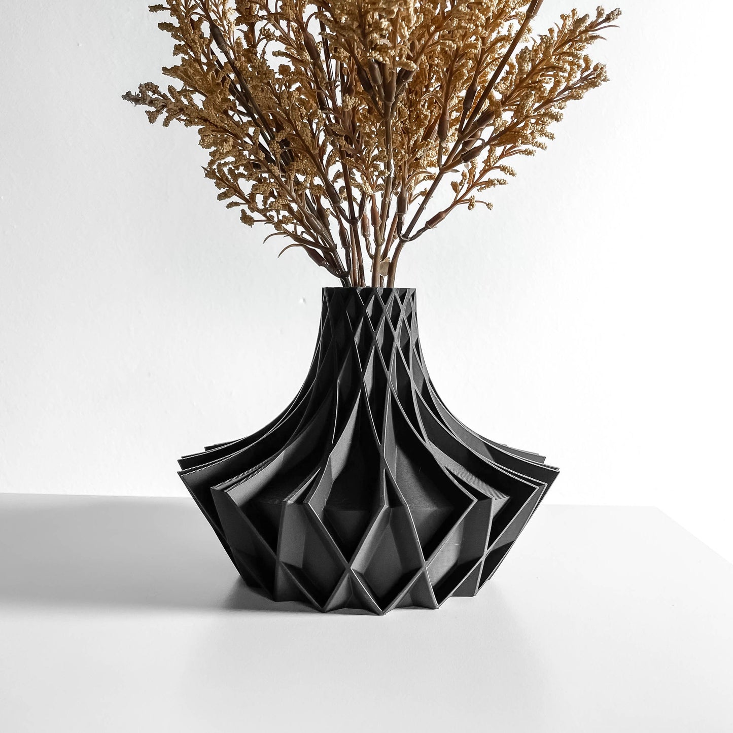 Tabletop Vase, Sculptural Geometric Vessel, Contemporary Desk Accent, Bud Holder