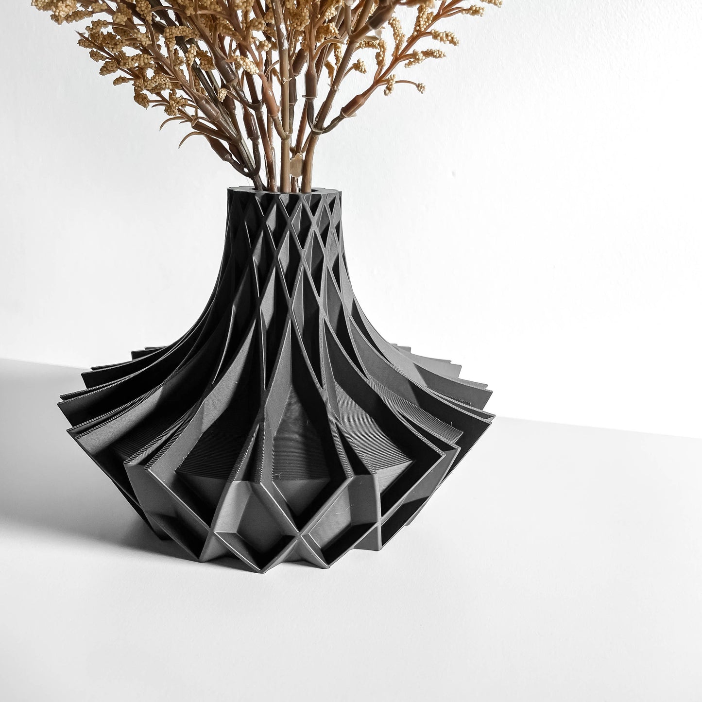 Tabletop Vase, Sculptural Geometric Vessel, Contemporary Desk Accent, Bud Holder