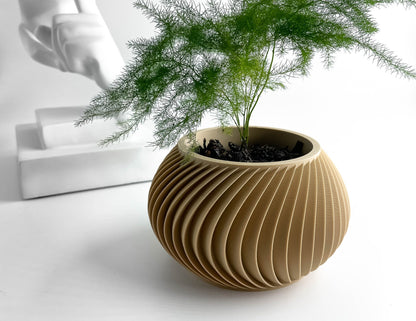 Art Deco Planter Pot, Sculptural Geometric Indoor Succulent Holder, Minimalist Bold Room Accent