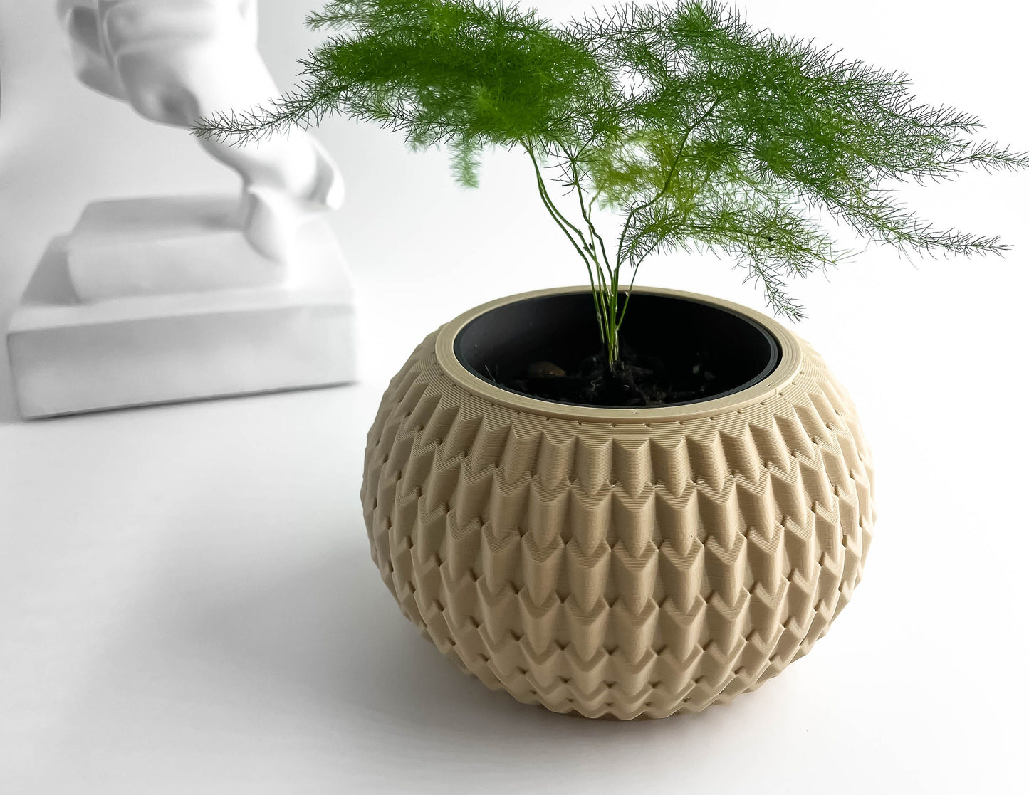 Planter Pot, Architectural Succulent Holder, Minimalist Workspace Organizer, Elegant Container