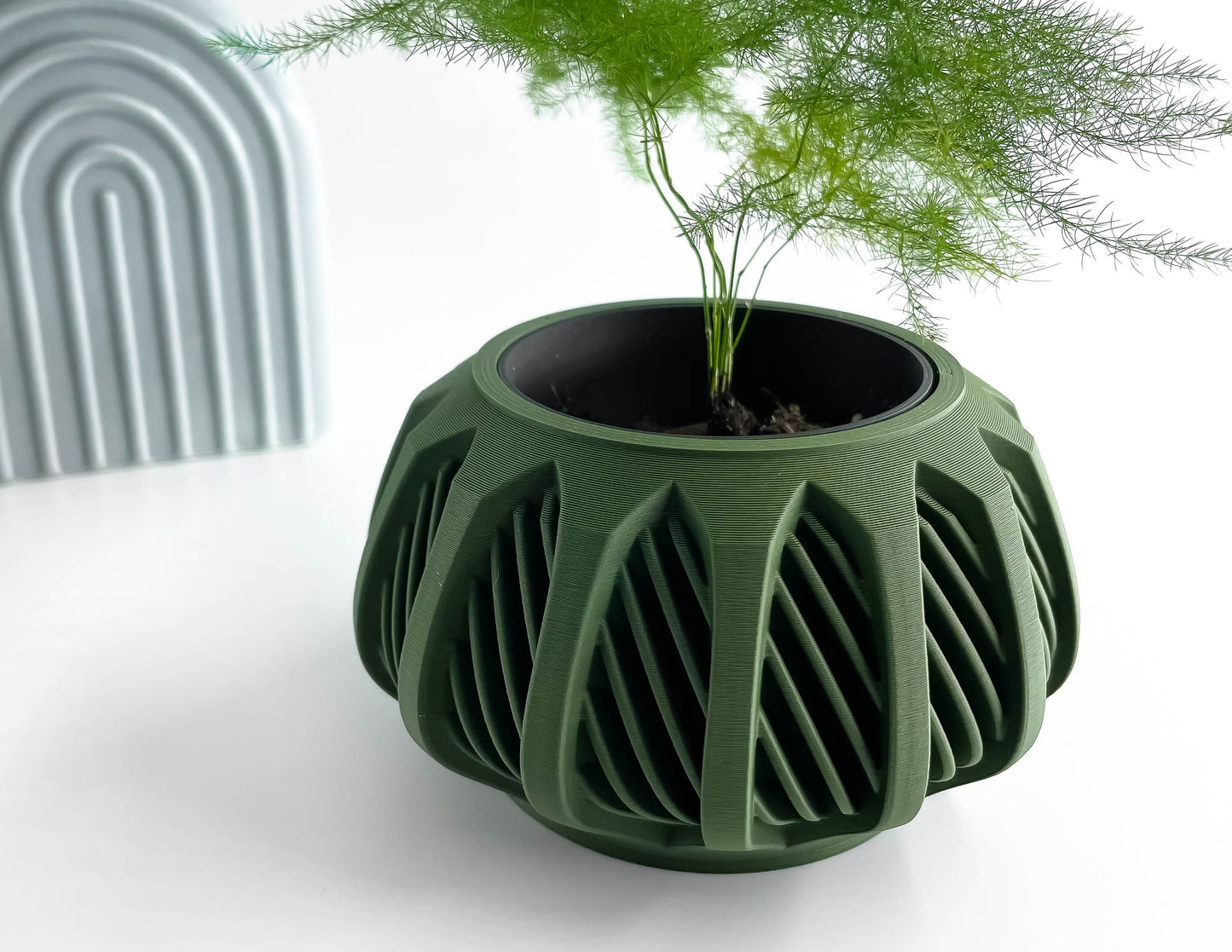 Planter Pot, Sculptural Geometric Modern Container, Succulent Holder, Desk Organizer