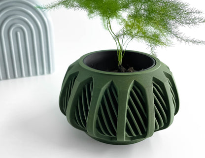 Planter Pot, Sculptural Geometric Modern Container, Succulent Holder, Desk Organizer